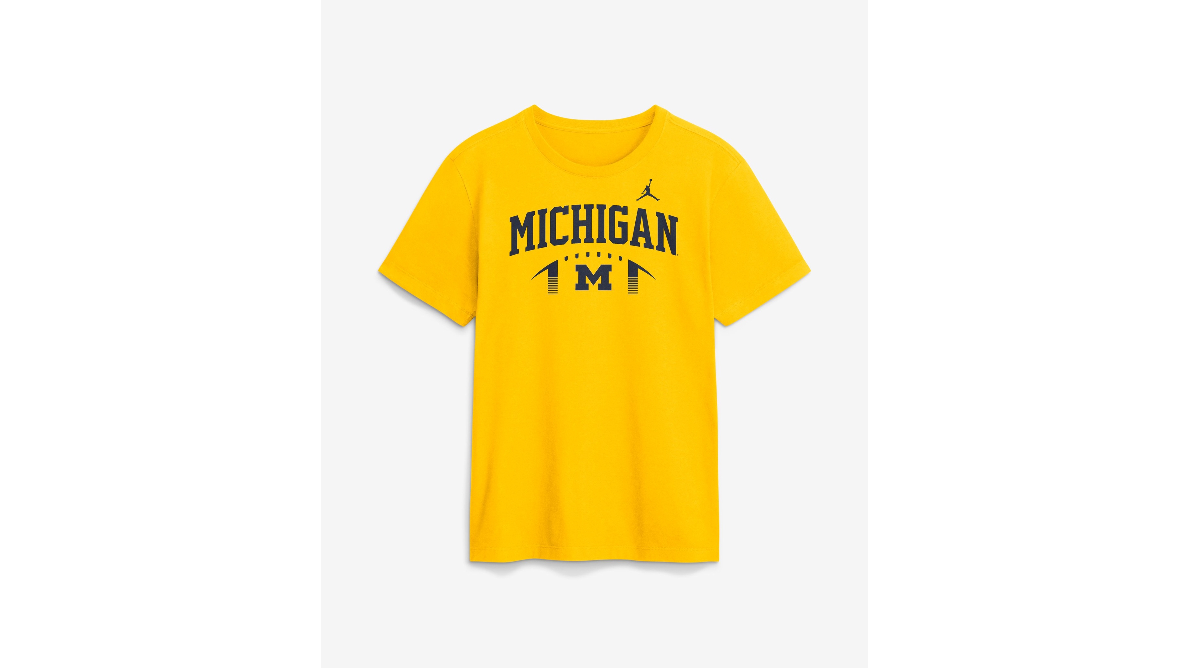 Jordan Men's Michigan Wolverines Primetime Football Icon T-Shirt