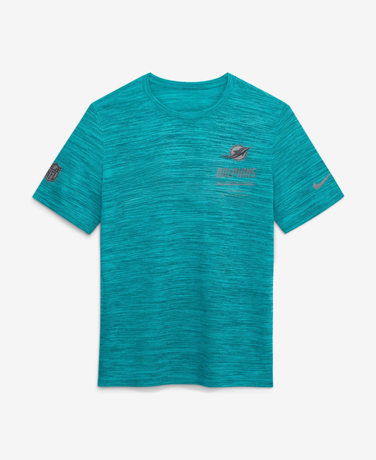 Men's Miami Dolphins Velocity Cross-Dyed Pattern T-Shirt
