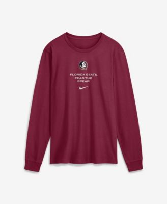 Men's Florida State Seminoles Florida State Sideline Screen Print Graphics Long Sleeve T-Shirt