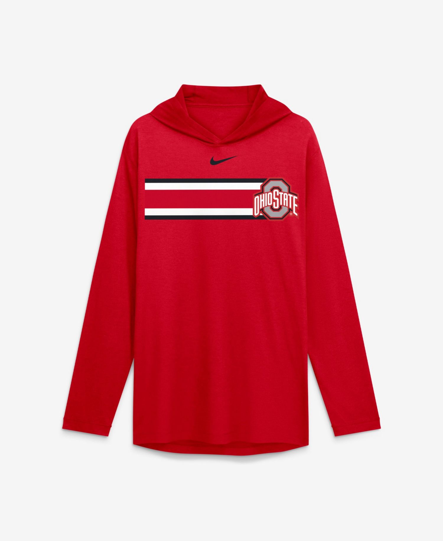 Men's Ohio State Buckeyes Primetime Pattern Tri-Blend Long-Sleeve Hoodie