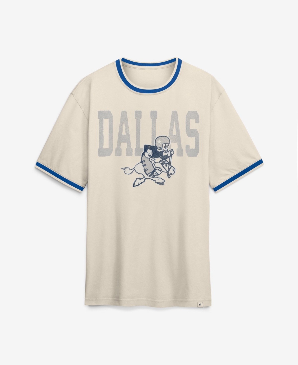 Men's Fanatics Cream Dallas Cowboys Time Honored Tradition Ringer Fashion Top