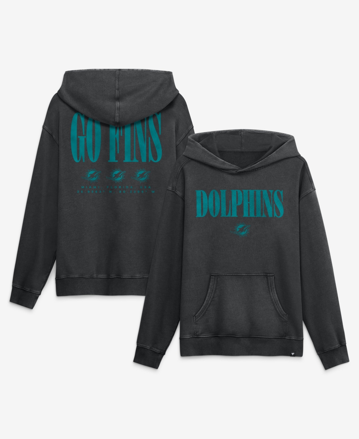 Fanatics Men's Miami Dolphins Intense Rivalry Relaxed-Fit Hooded French Terry Hoodie