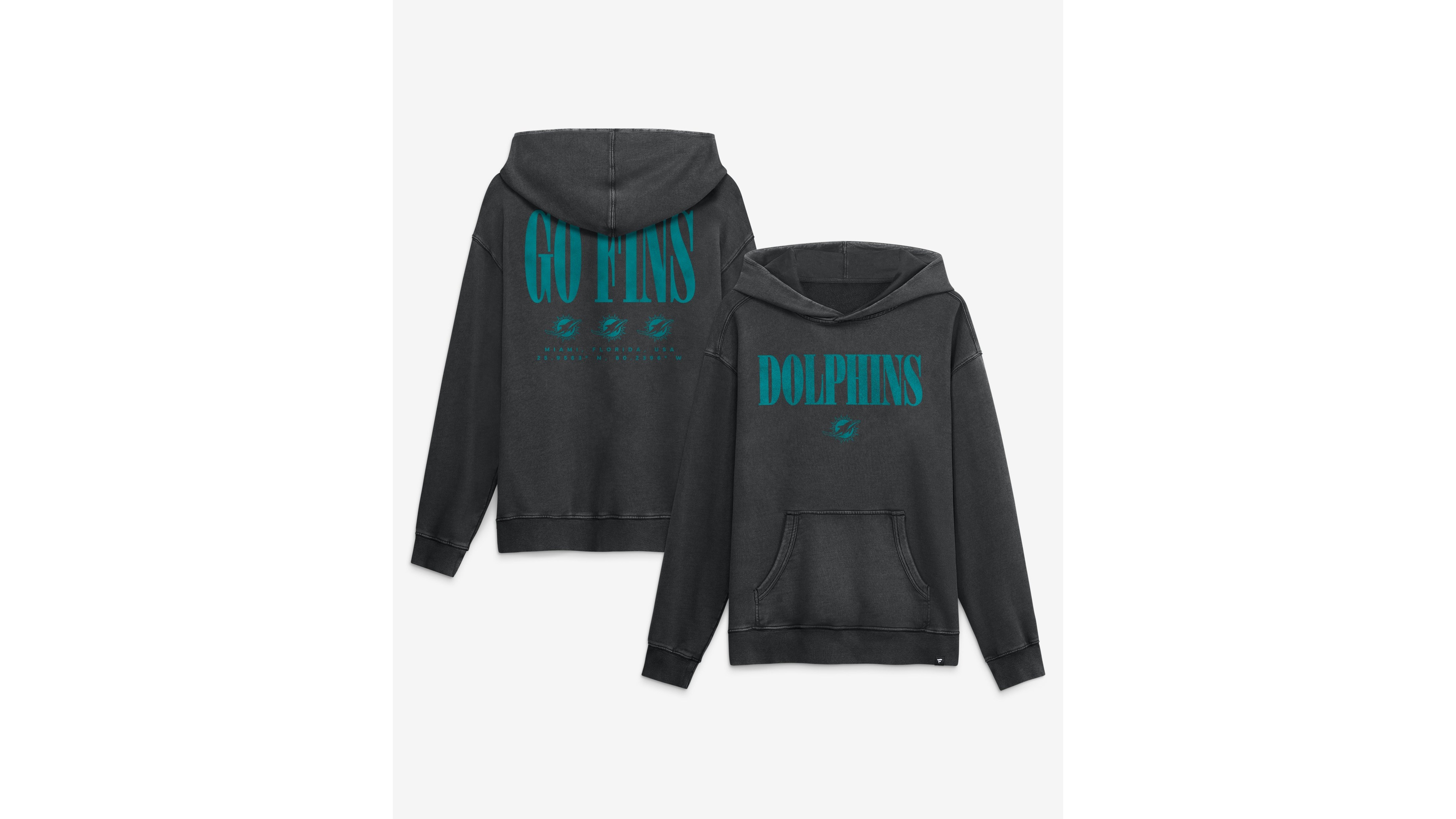 Fanatics Men's Miami Dolphins Intense Rivalry Relaxed-Fit Hooded French Terry Hoodie