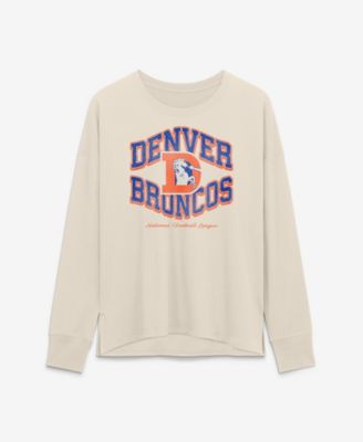 Women's Denver Broncos Heritage Legacy Long-Sleeve Screen Print Graphics T-Shirt