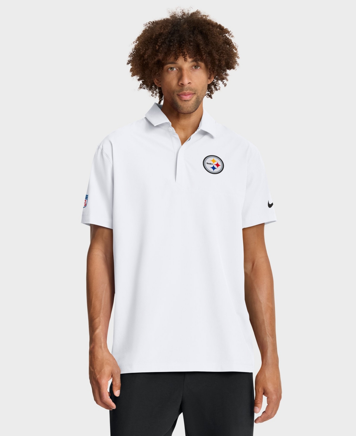 Nike Men's Pittsburgh Steelers Sideline Dri-fit Polo Shirt - White
