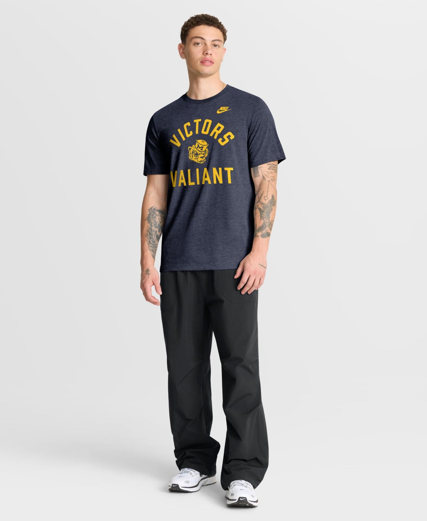 Мужская футболка Nike Michigan Wolverines Legacy Mantra Tri-Blend Graphic — фото 3