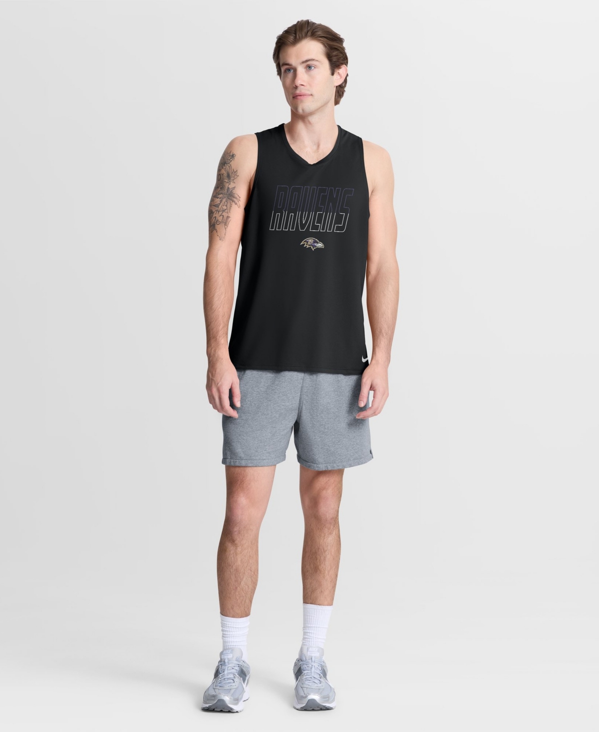 Nike Men's Baltimore Ravens Kickoff Miler Sleeveless Dri-fit Tank Top