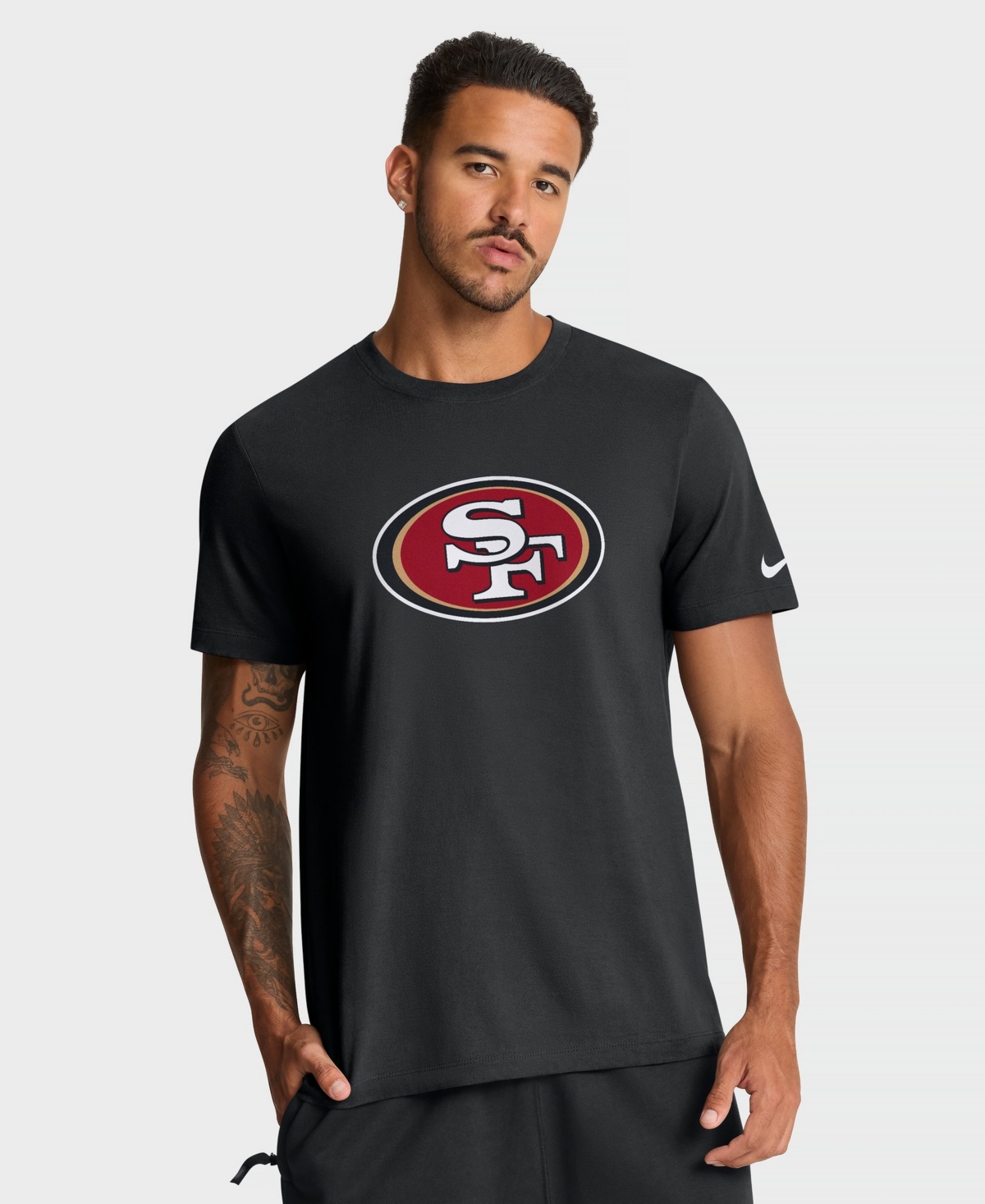 Nike Men's Essential Logo San Francisco 49ers Screen-Print Crewneck T-Shirt