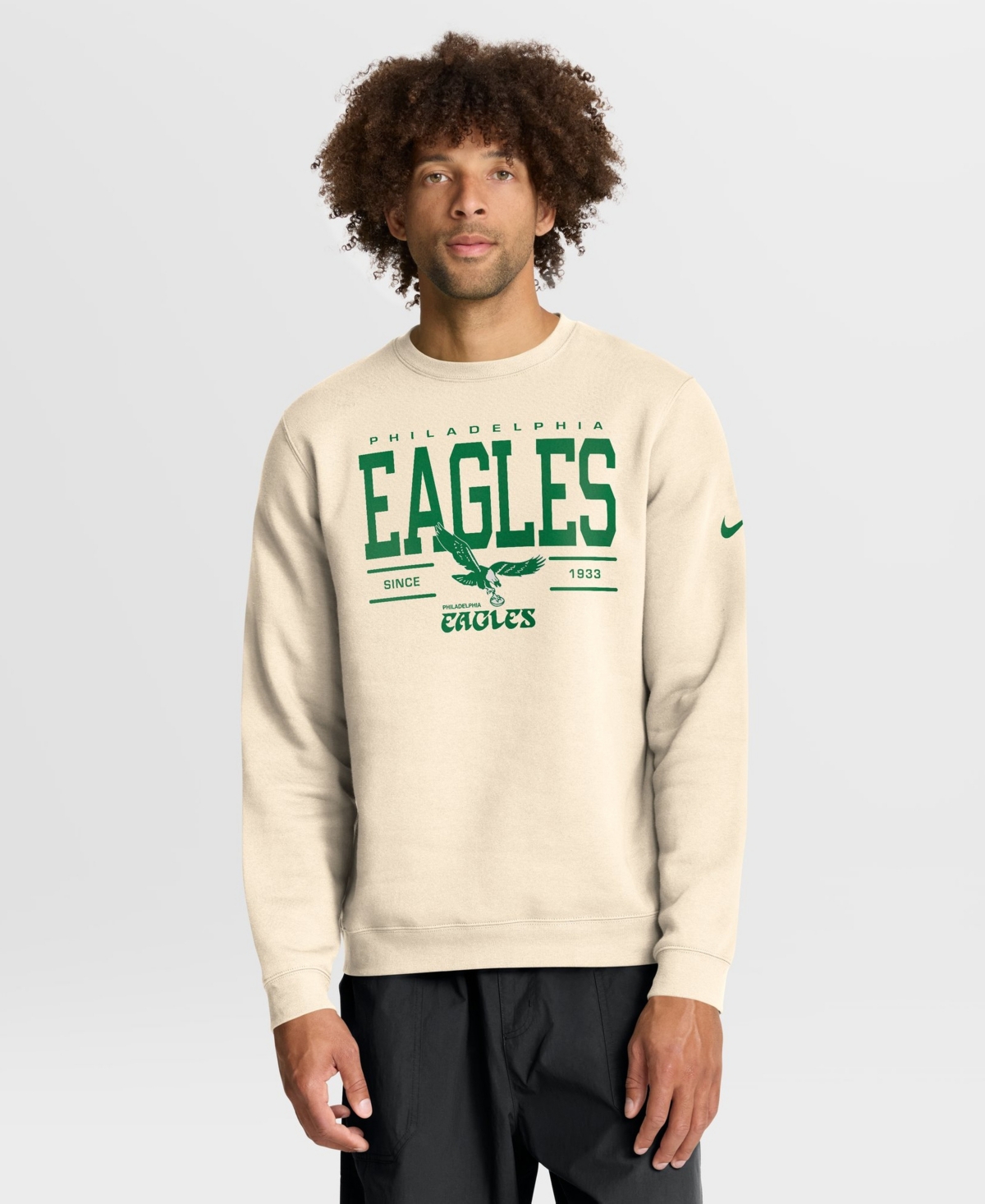 Nike Men's Always Reppin' Club Philadelphia Eagles Long-Sleeve Brushed-Back Fleece Sweatshirt