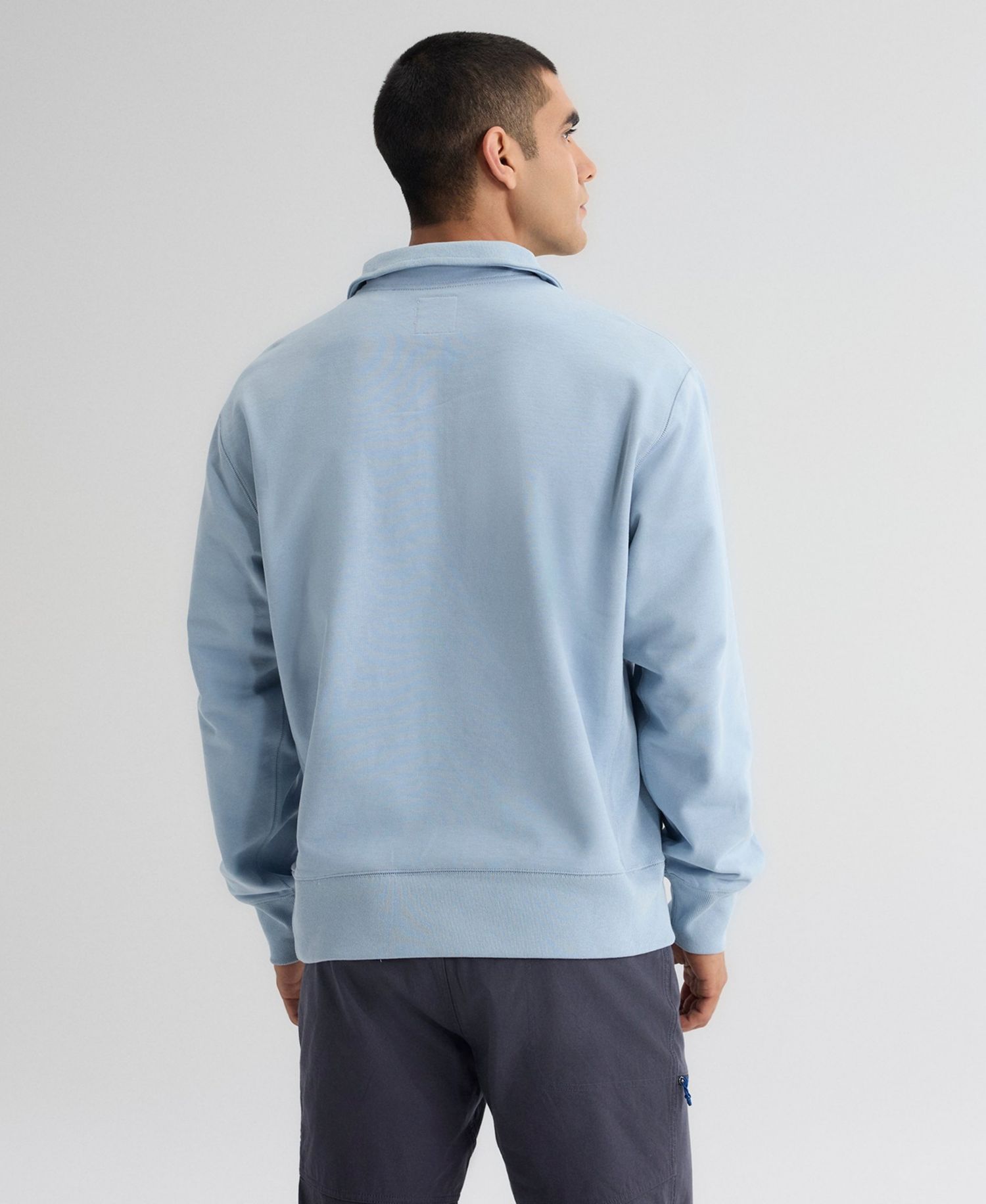 Men's Los Angeles Dodgers Iconic Relaxed-Fit Kangaroo-Pocket Quarter-Zip Sweatshirt
