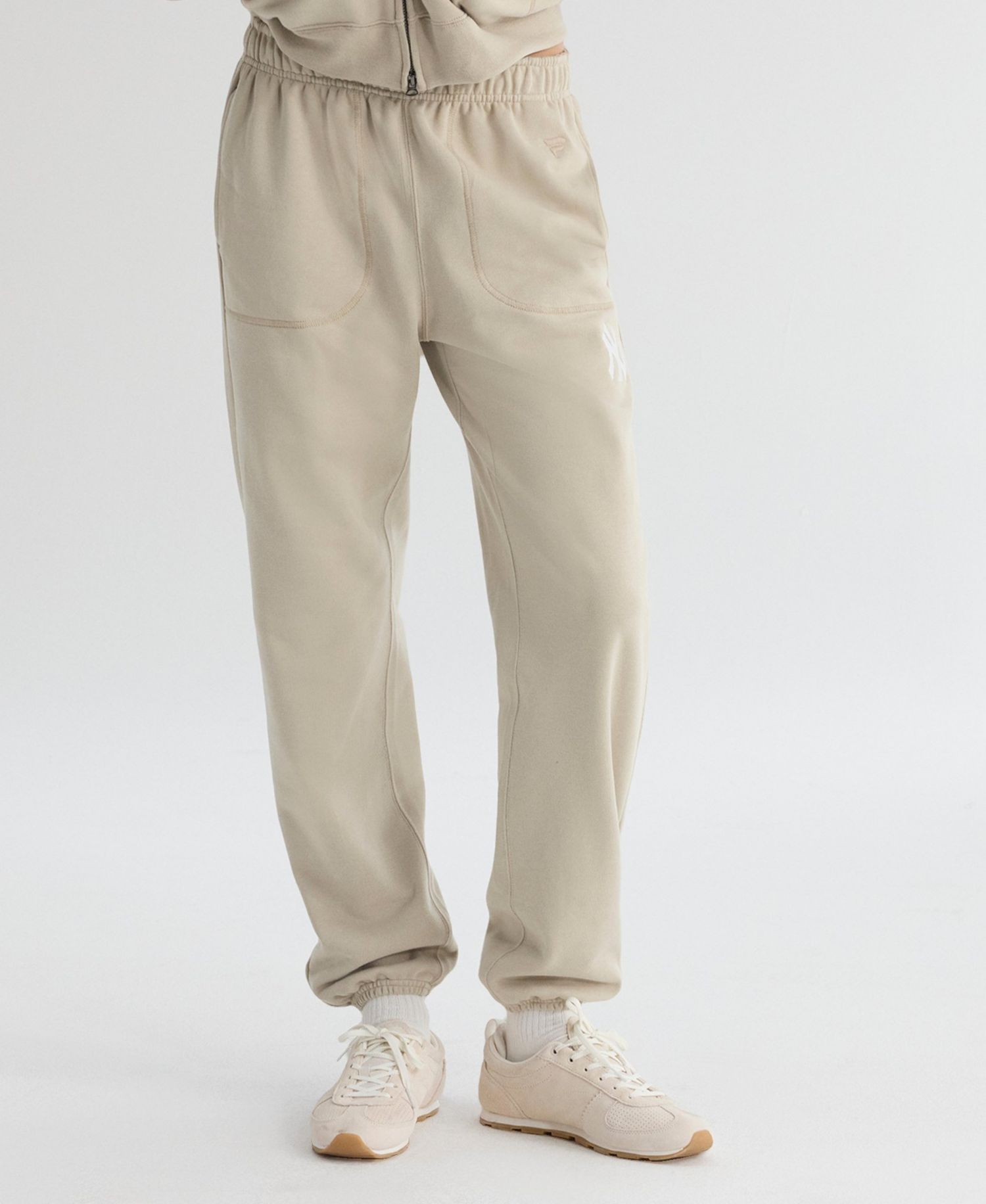 Women's New York Yankees Iconic Terry High-Rise Tapered-Leg Track Pants