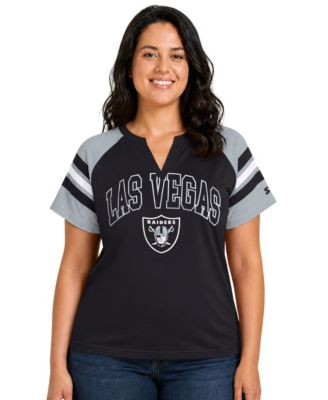 Plus Size Las Vegas Raiders Game On Notch Neck Raglan T-Shirt