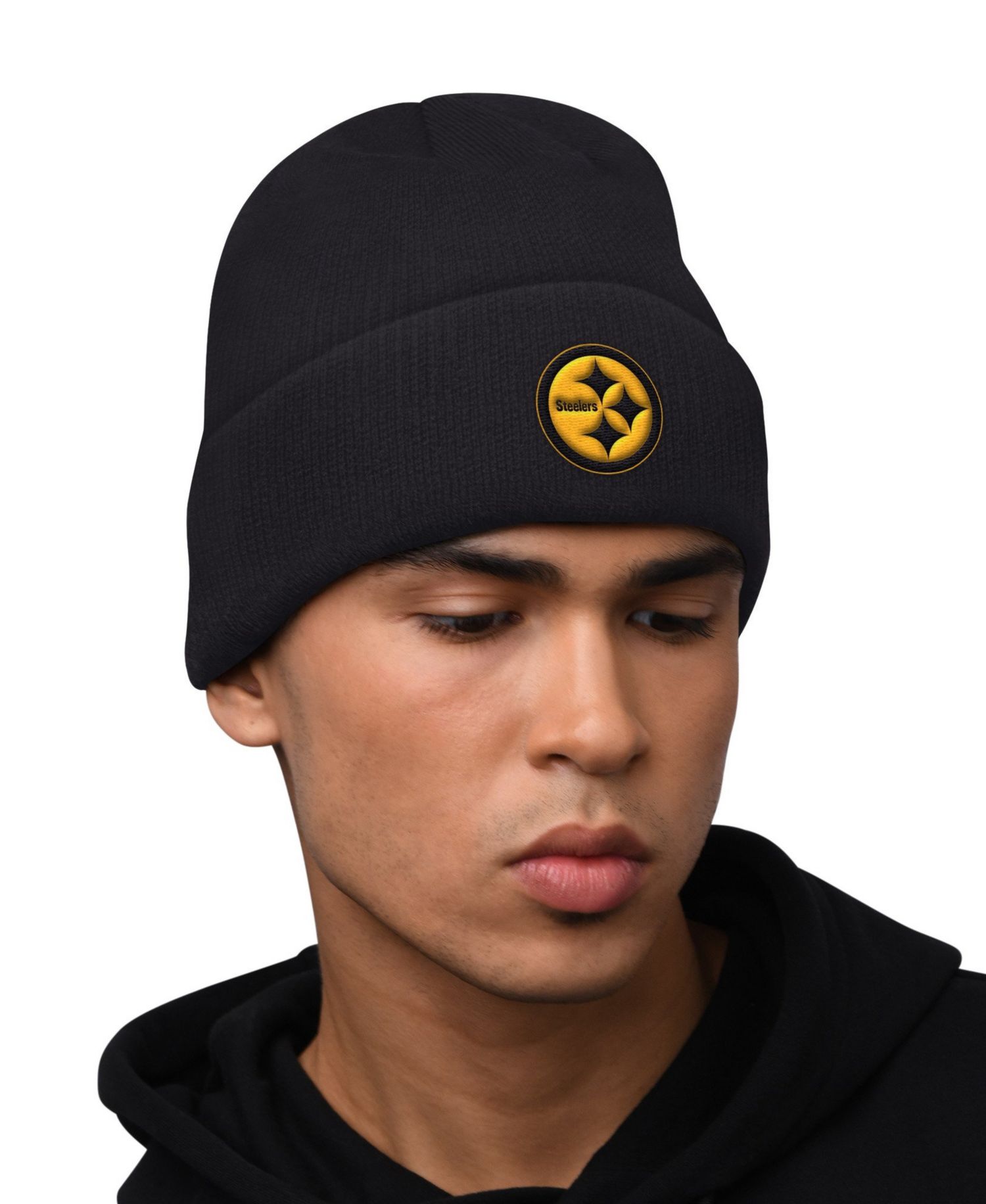 Men's 2-Piece Pittsburgh Steelers Graphic Hoodie and Cuffed Knit Hat Set