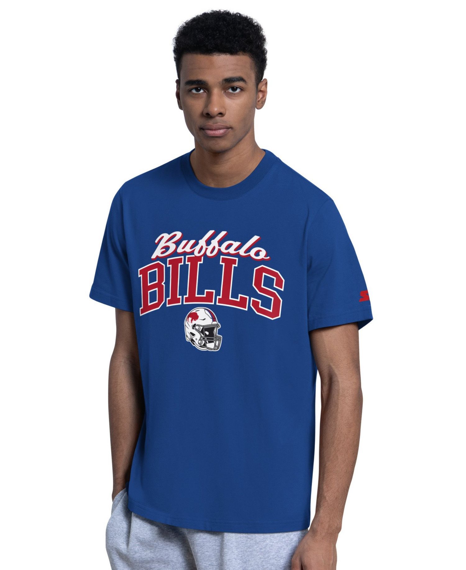 Men's 2-Piece Buffalo Bills Vintage Logo Durable-Stretch Hoodie and T-Shirt Set