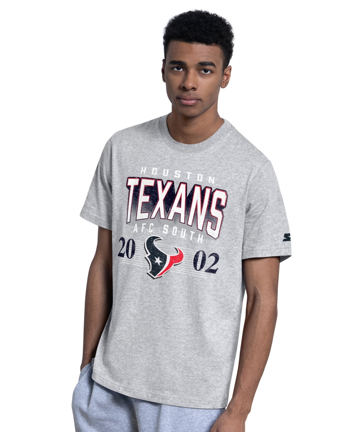 Starter Men's Houston Texans Classic-Fit Crew Neck Logo T-Shirt, 2-Piece Set