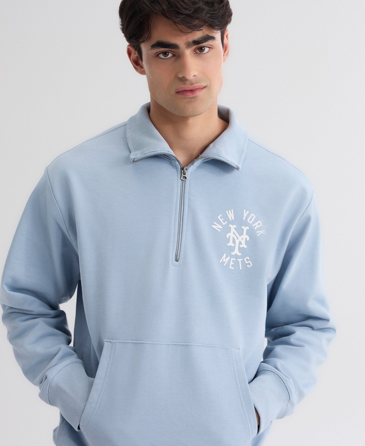 Fanatics Men's New York Mets Iconic Quarter-Zip Relaxed-Fit Sweatshirt