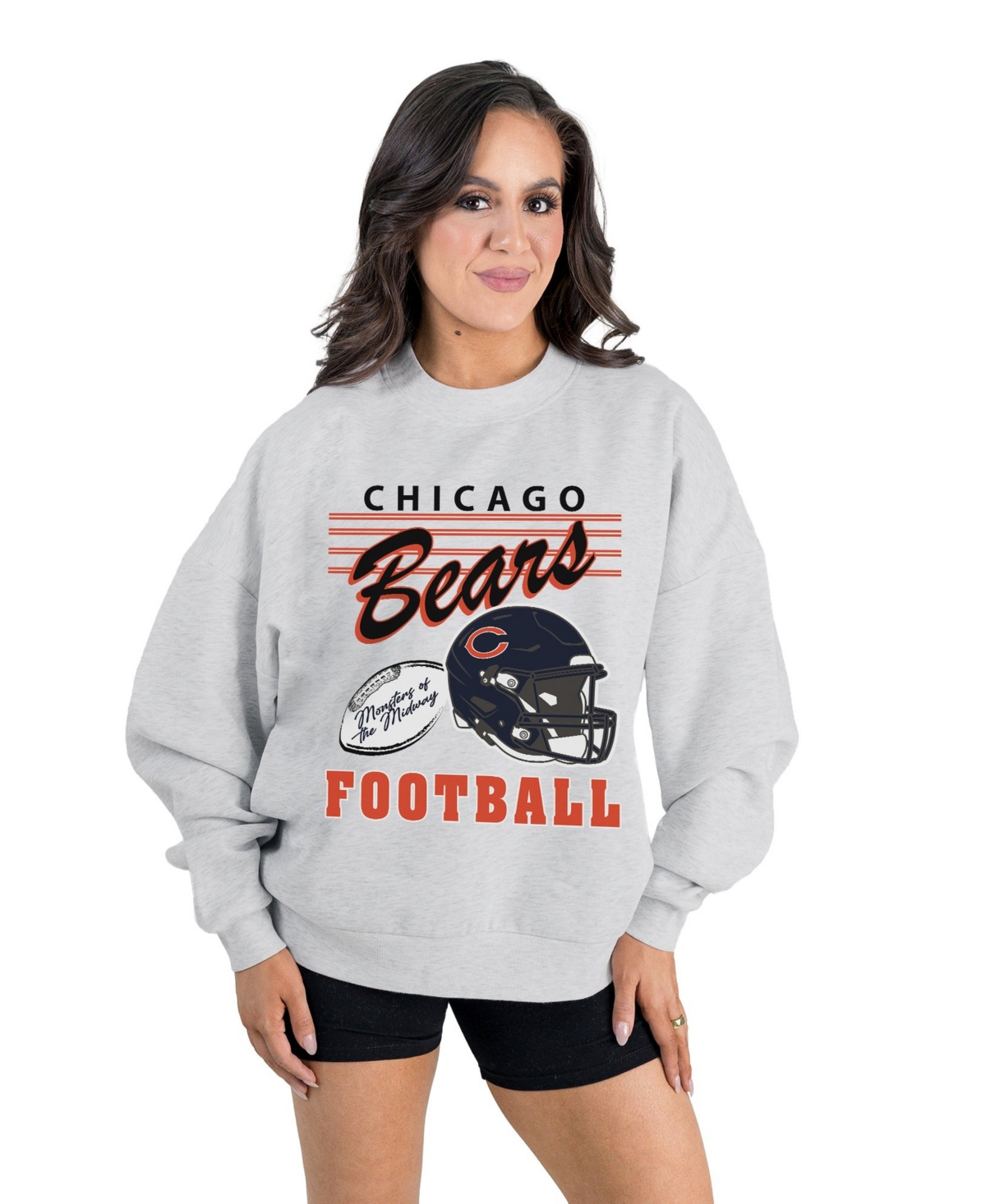 Gameday Couture Women's Home Turf Chicago Bears Oversized Pullover Sweatshirt