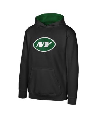Big Boys and Girls Black New York Jets Prime Pullover Hoodie