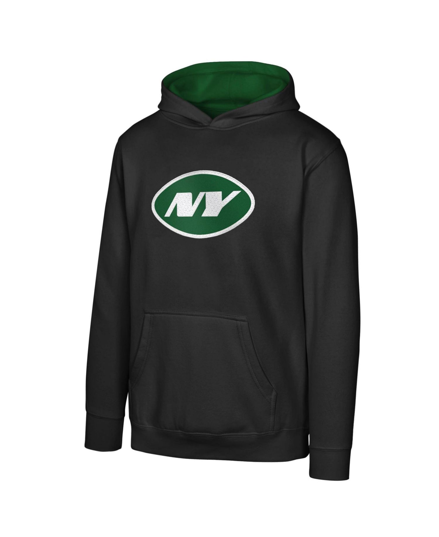 Big Boys and Girls Black New York Jets Prime Pullover Hoodie
