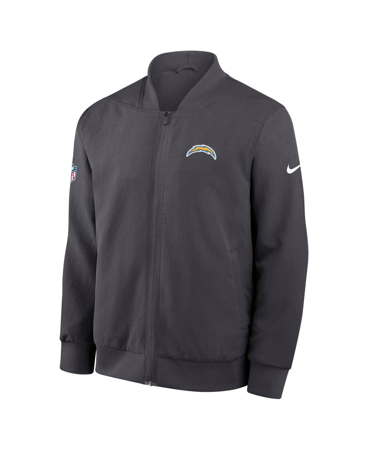 Nike Men's Los Angeles Chargers Sideline Full-Zip Fleece-Lined Bomber Jacket
