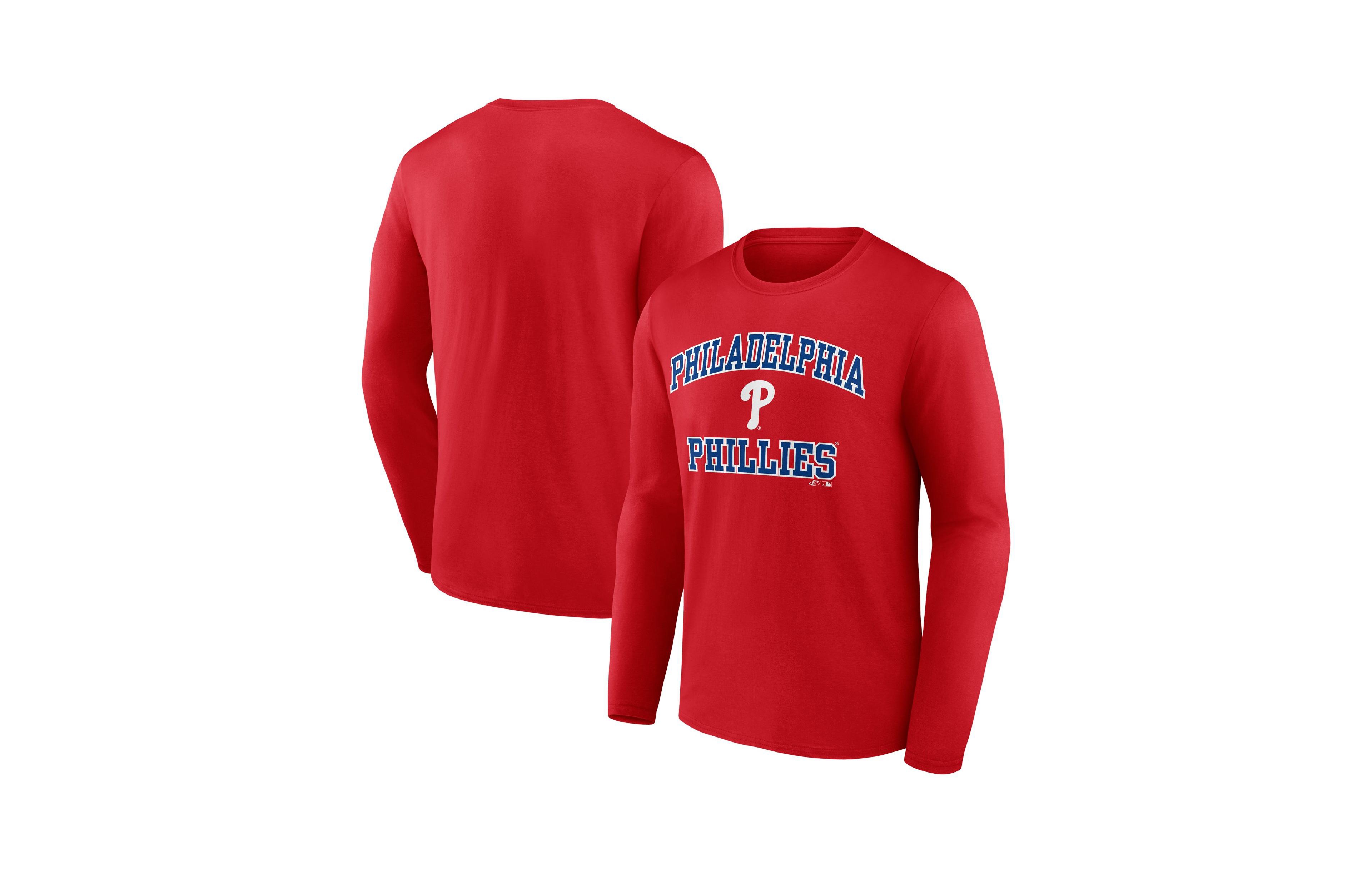 Logo Athletic Men's Philadelphia Phillies Heart & Soul Long-Sleeve Crewneck T-Shirt