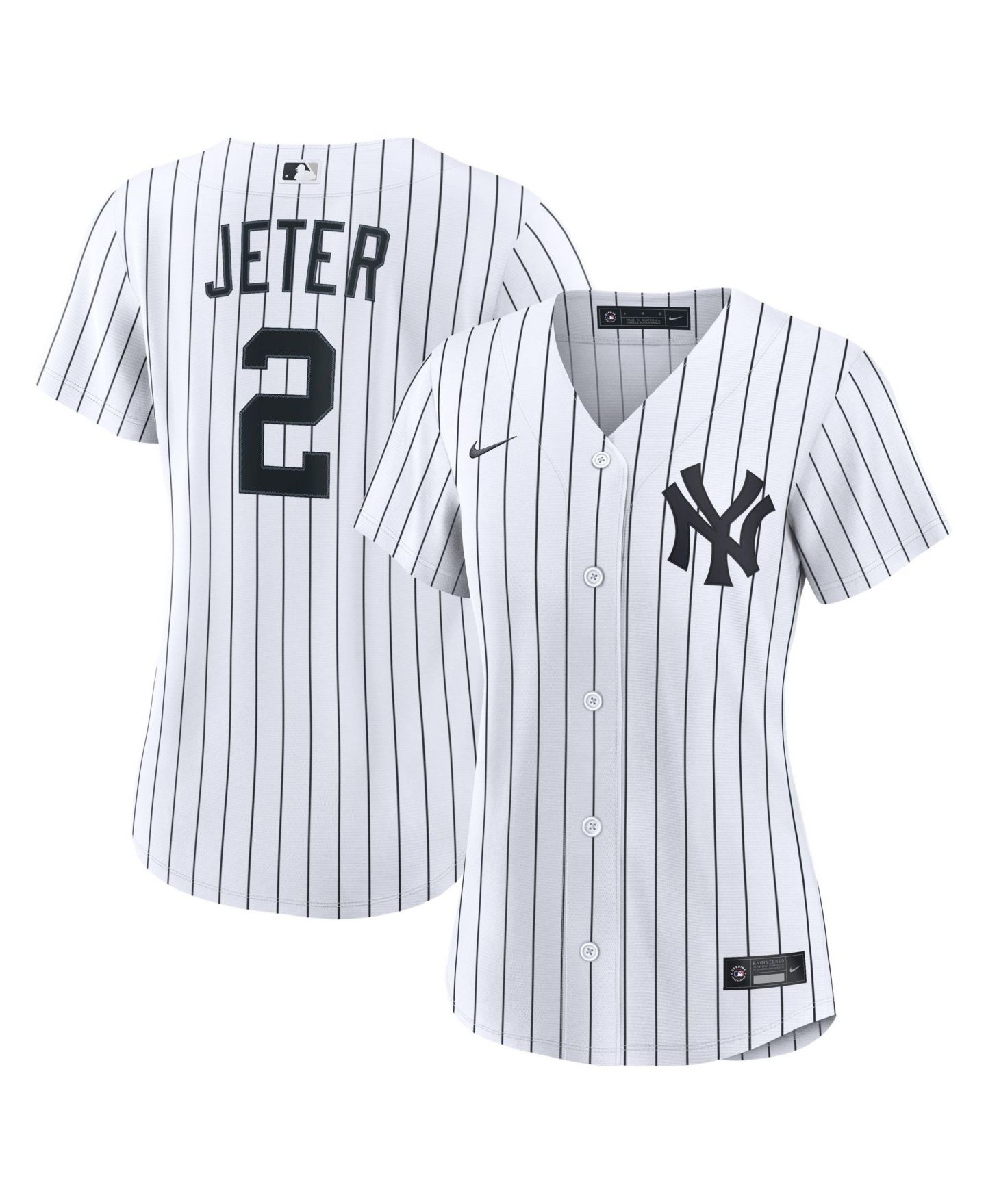 Женский топ Nike New York Yankees Derek Jeter Home Retired Replica Jersey — фото 10