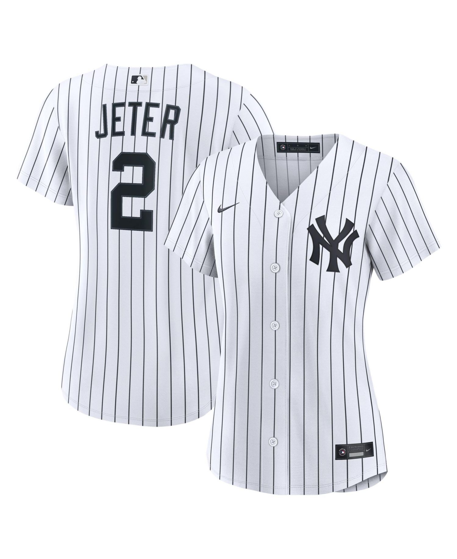 Women's New York Yankees Derek Jeter Home Retired Replica Jersey