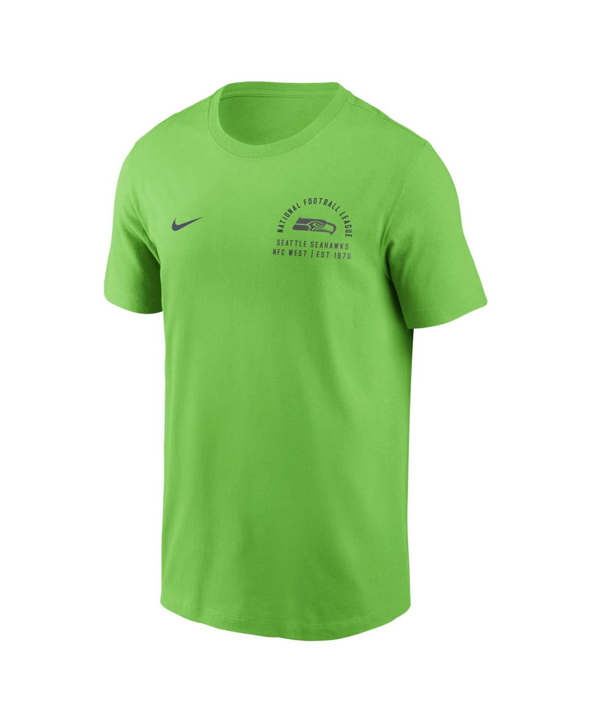 Nike Men's Seattle Seahawks Screen-Print Graphics Cotton Crewneck T-Shirt