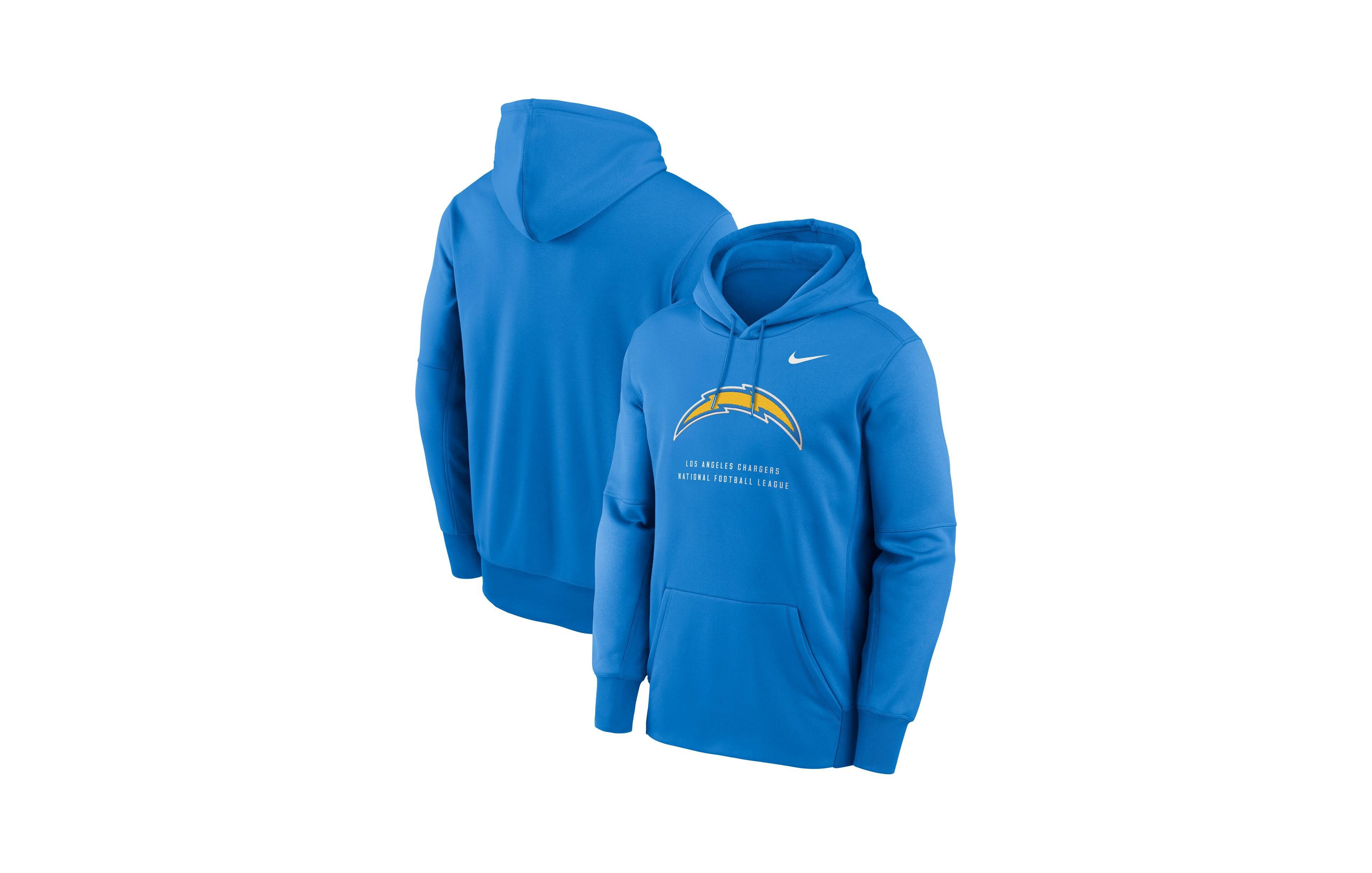 Nike Men's Los Angeles Chargers Toss Sweep Therma-fit Hoodie