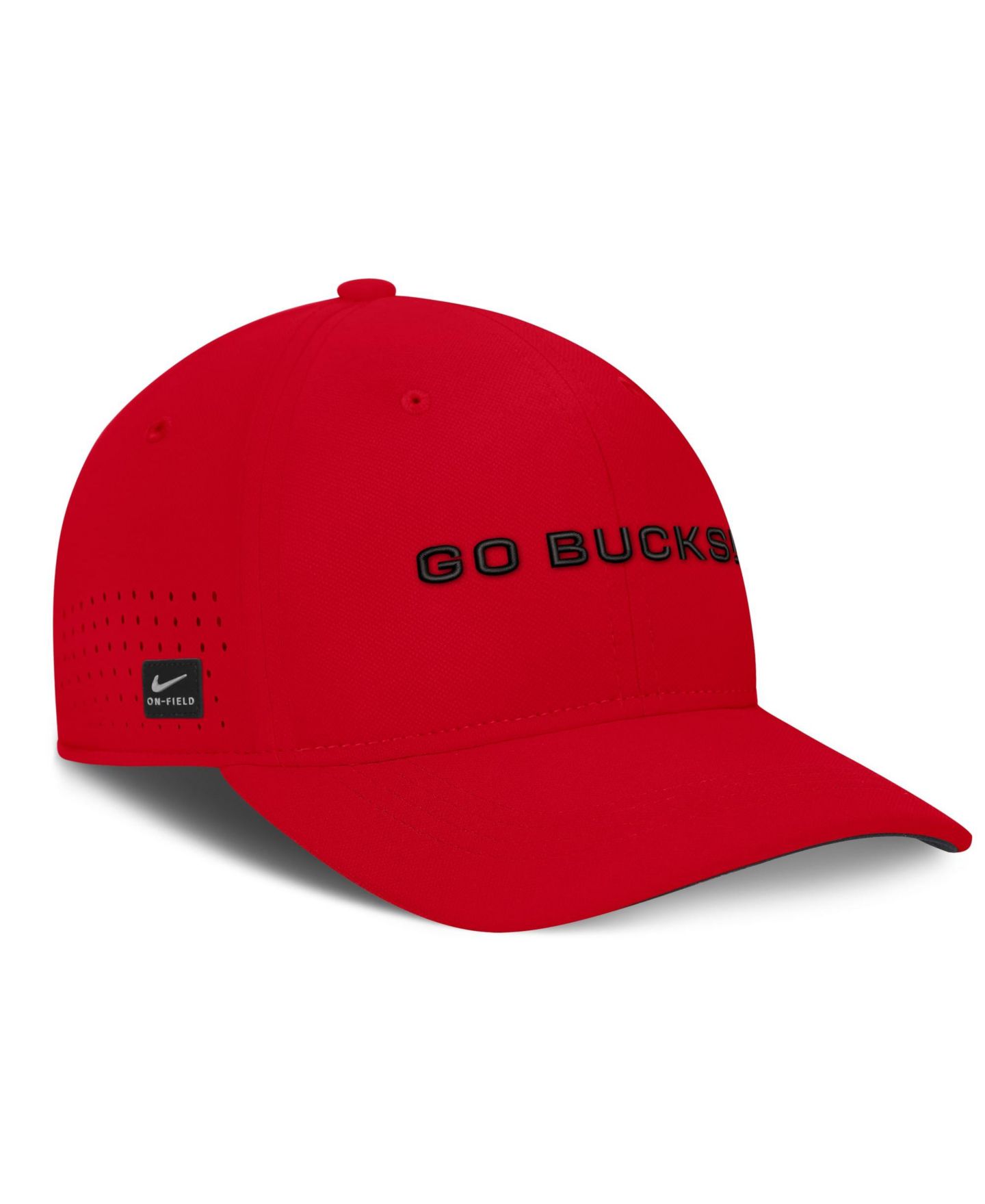 Мужской головной убор Nike Scarlet Ohio State Buckeyes Gameday Aerobill Swooshflex Dri-FIT Hat — фото 4