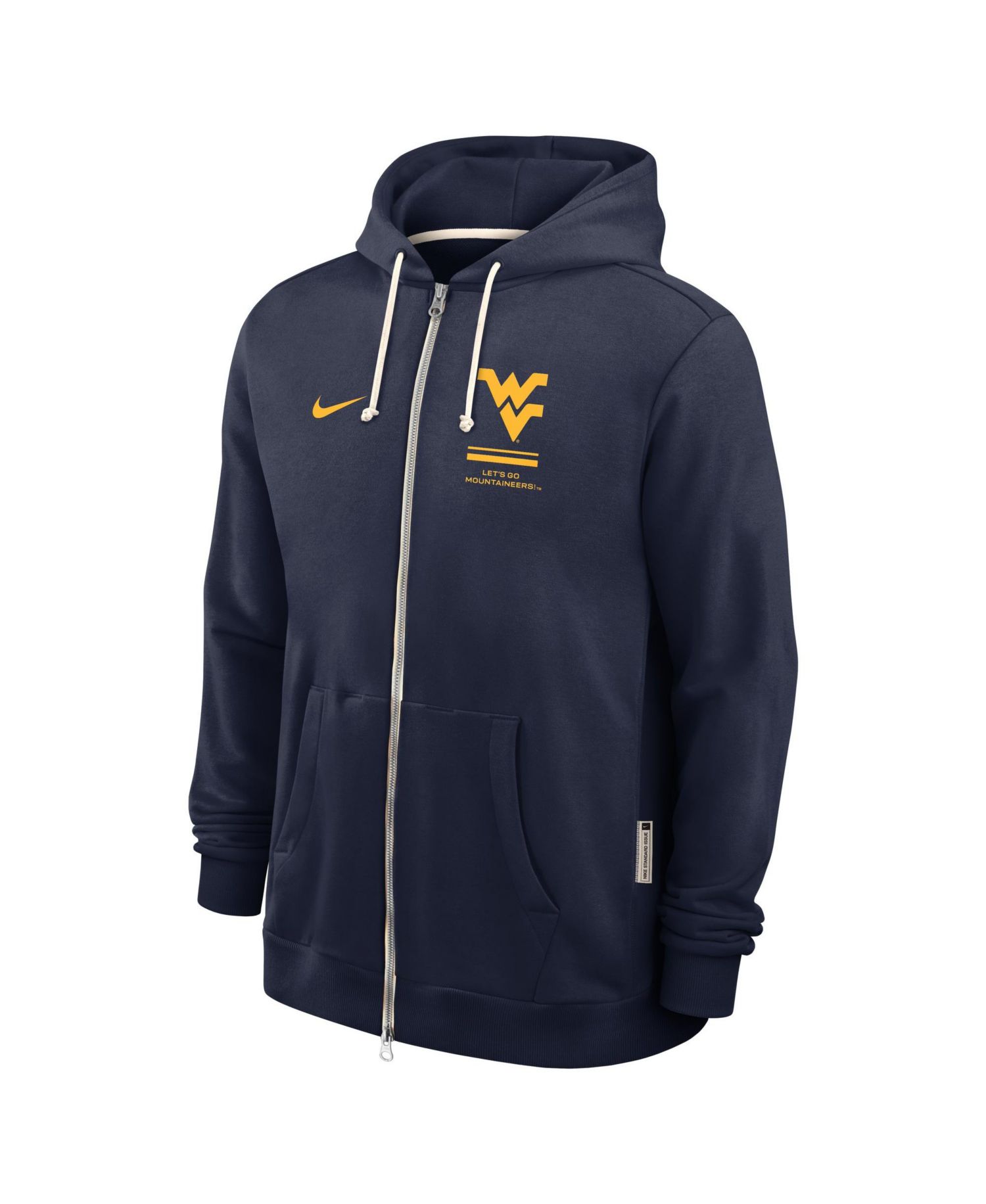 Men's West Virginia Mountaineers 2026 Sideline Standard Issue Full-Zip Hooded Fleece Hoodie