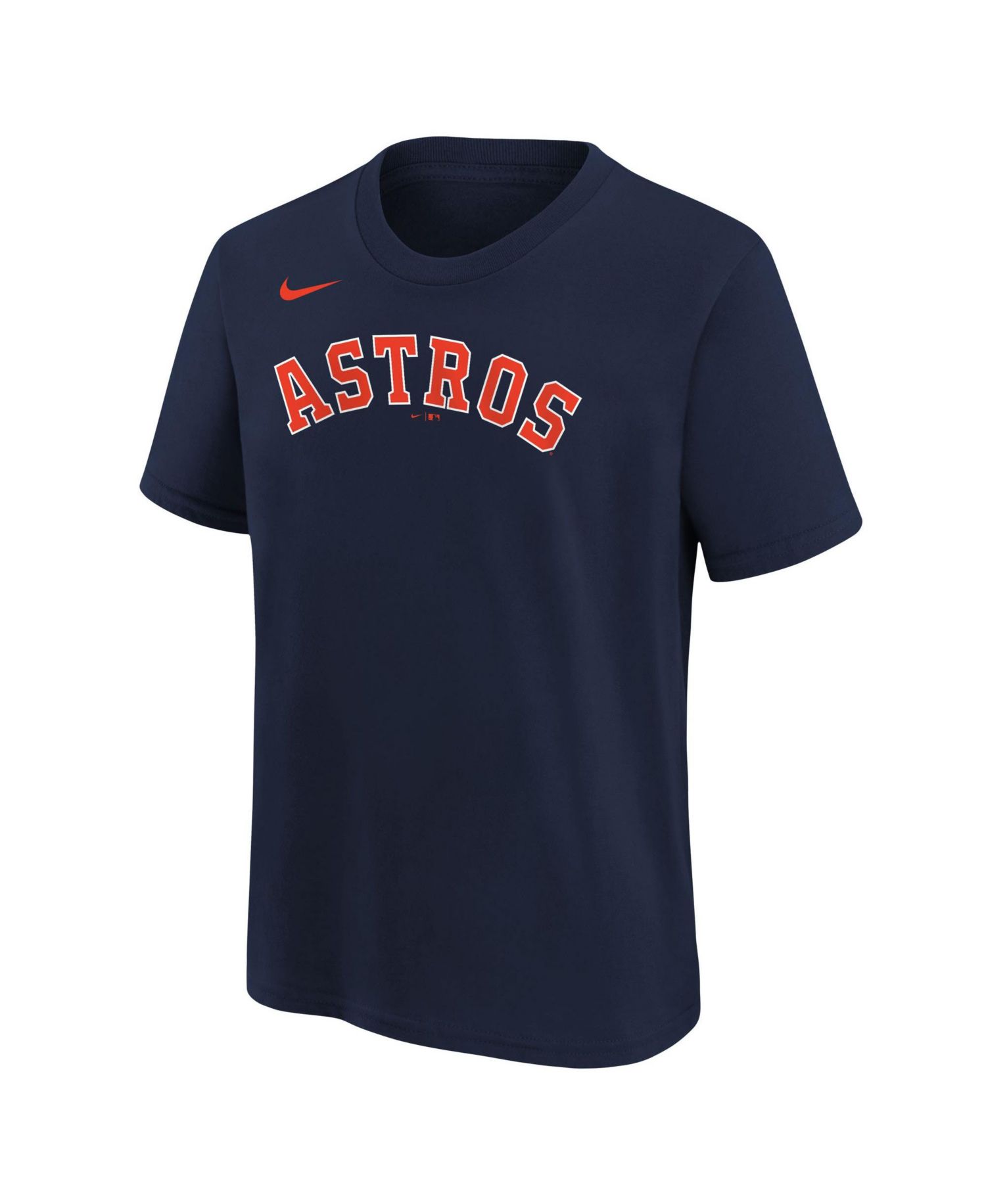 Big Boys and Girls Athletic Navy Houston Astros Wordmark T-Shirt