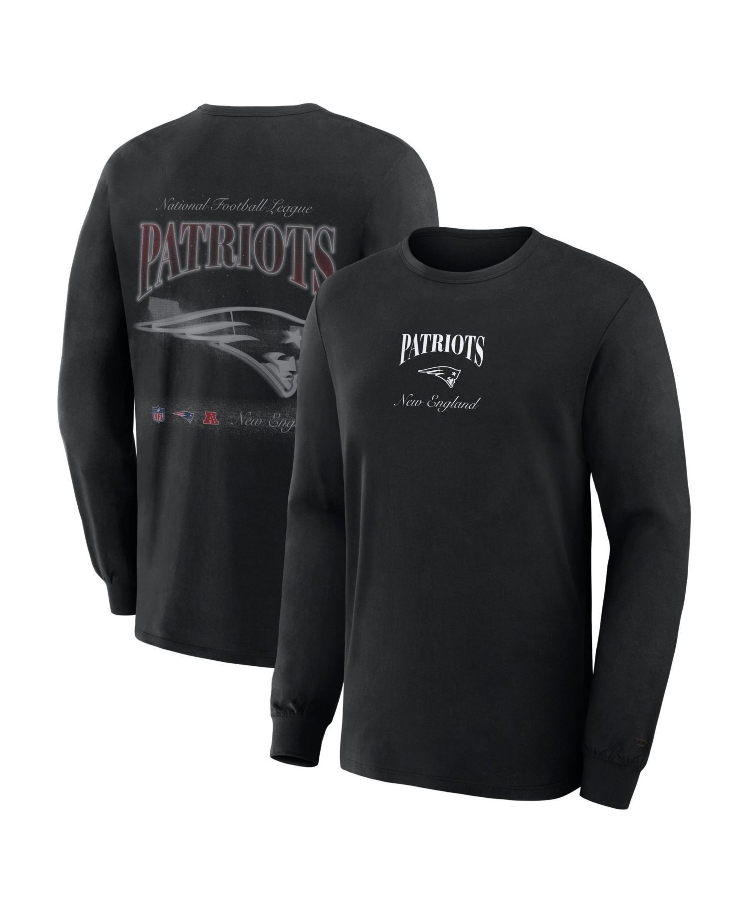 Men's New England Patriots Midnight Falls Long-Sleeve T-Shirt
