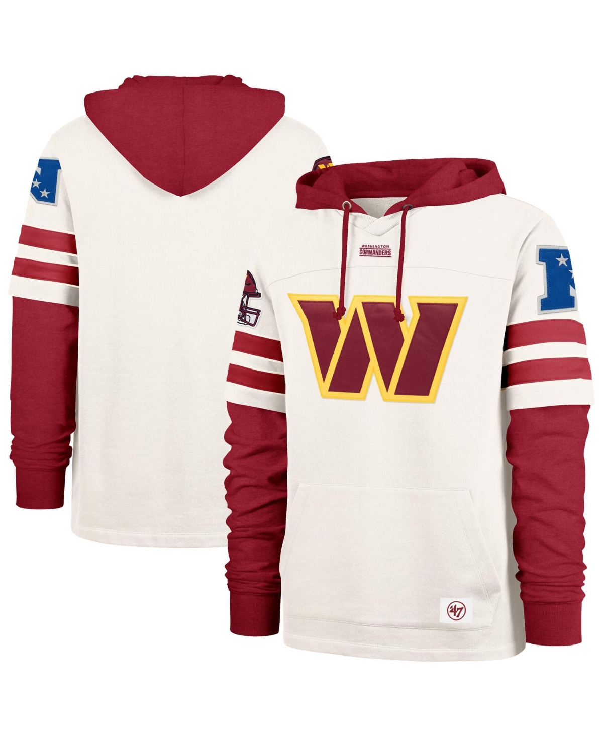 '47 Brand Men's Washington Commanders Split Zone Embroidered Hoodie