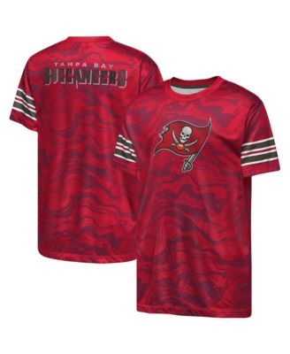 Boys' and Girls' Tampa Bay Buccaneers Slant Route Crewneck Regular-Fit T-Shirt