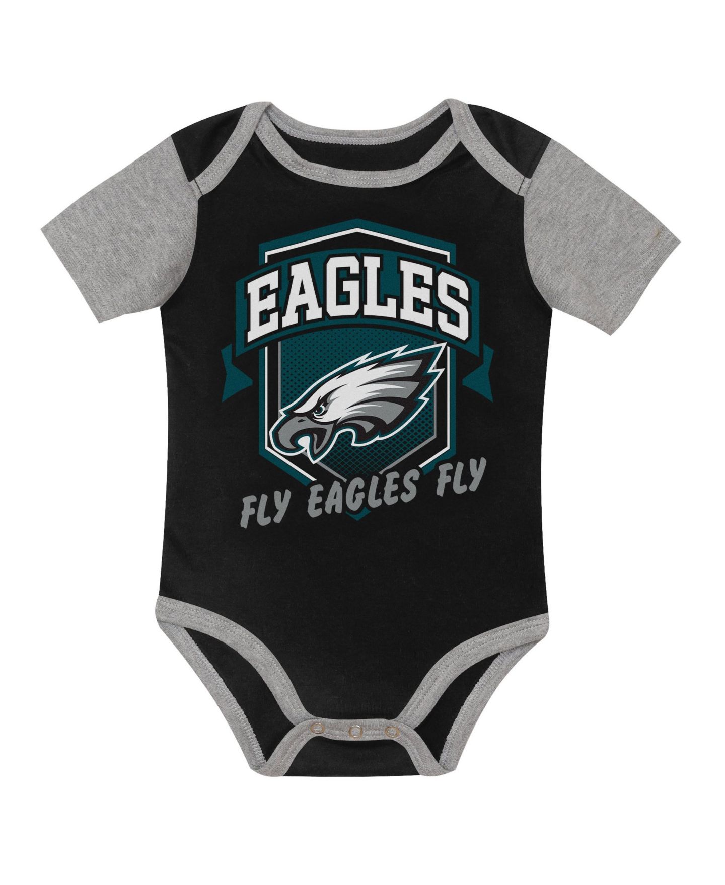 Outerstuff Baby Boys' and Girls' Philadelphia Eagles First Round Pick Screen-Print Graphics Bodysuits, 3-Piece Set — фото 2