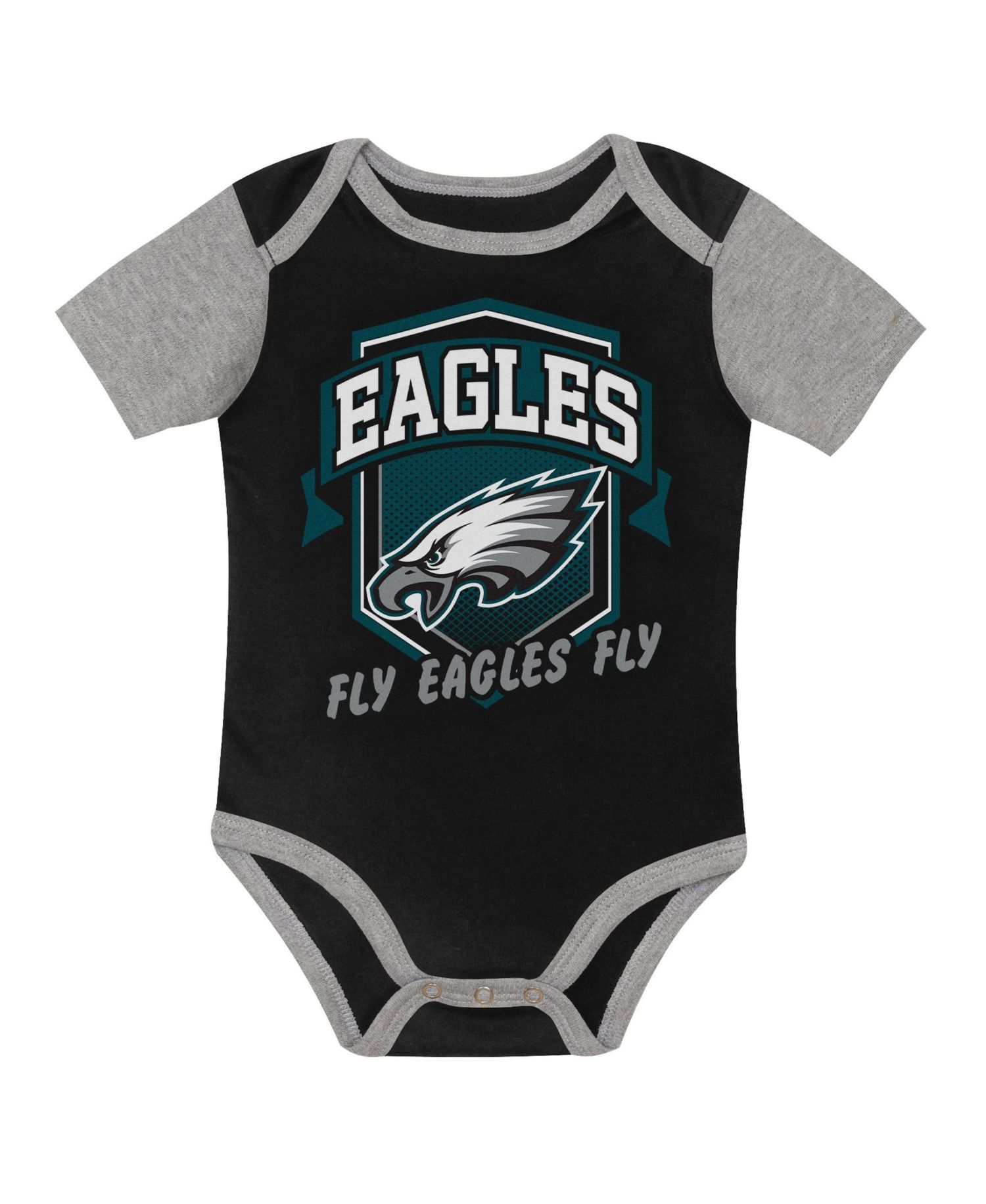 Baby Boys' and Girls' Philadelphia Eagles First Round Pick Screen-Print Graphics Bodysuits, 3-Piece Set