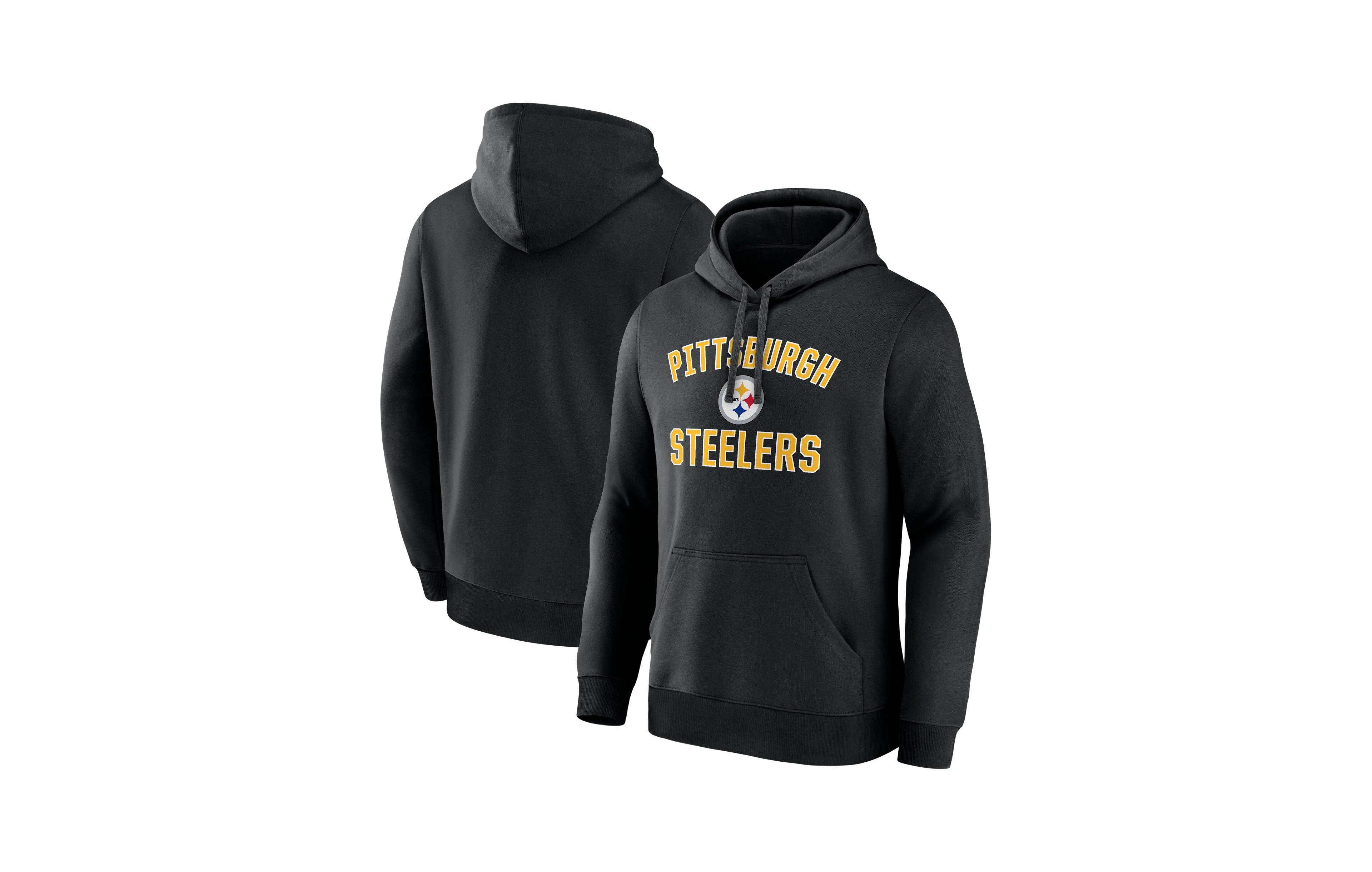 Logo Athletic Men's Pittsburgh Steelers Arch Victory Fleece-Pullover Hoodie