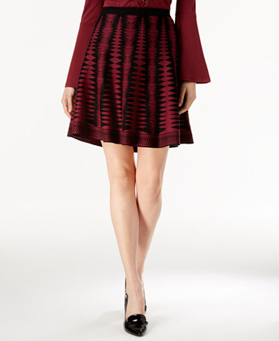 Grace Elements Printed Sweater Skirt