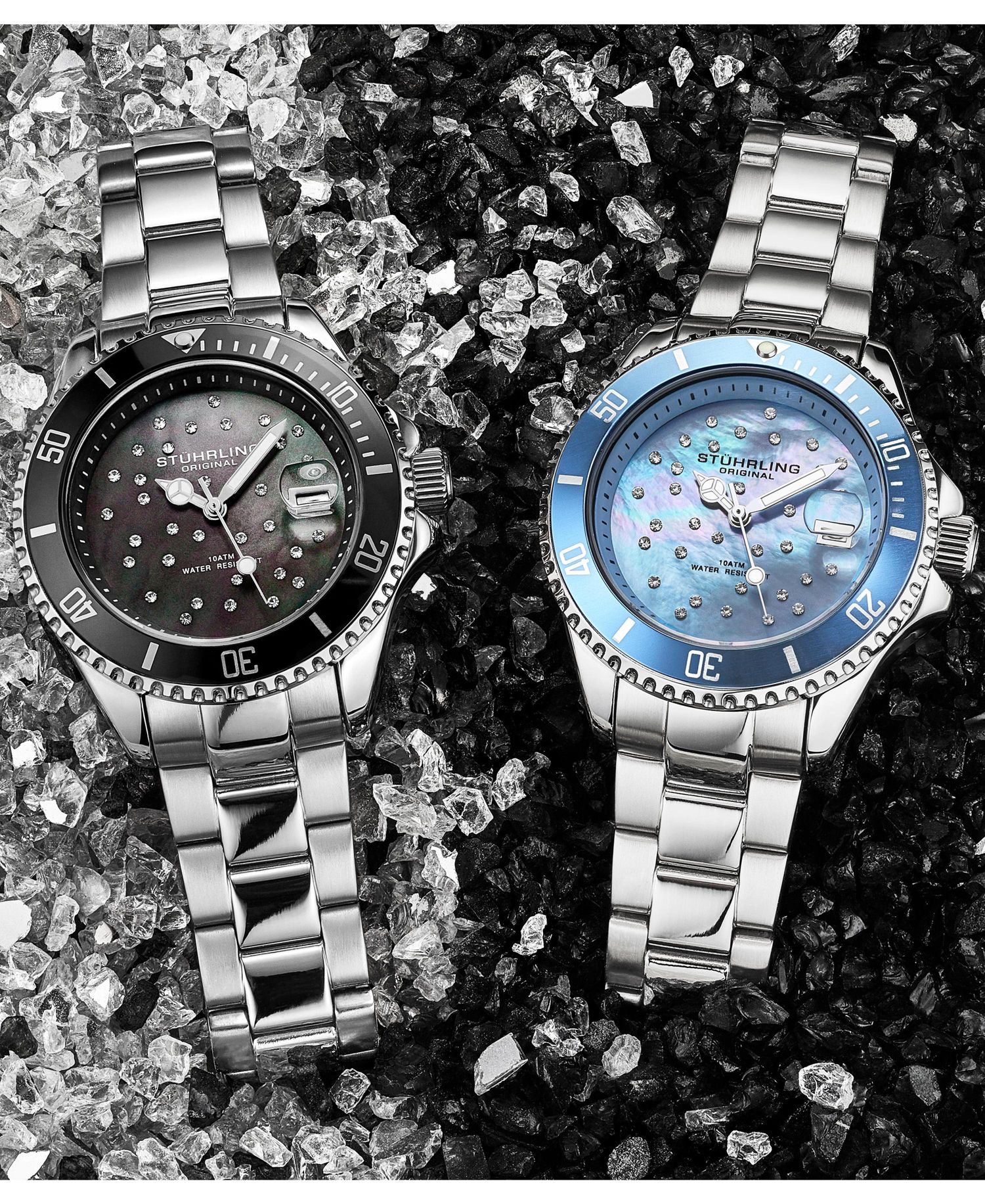 StarSea 3977 Women s Fashion Watch - Quartz Movement, 39mm Case, MOP Dial with Crystal Accents, 100M Water Resistance