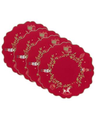 Keepsake Ornaments Embroidered Placemats, Set of 4
