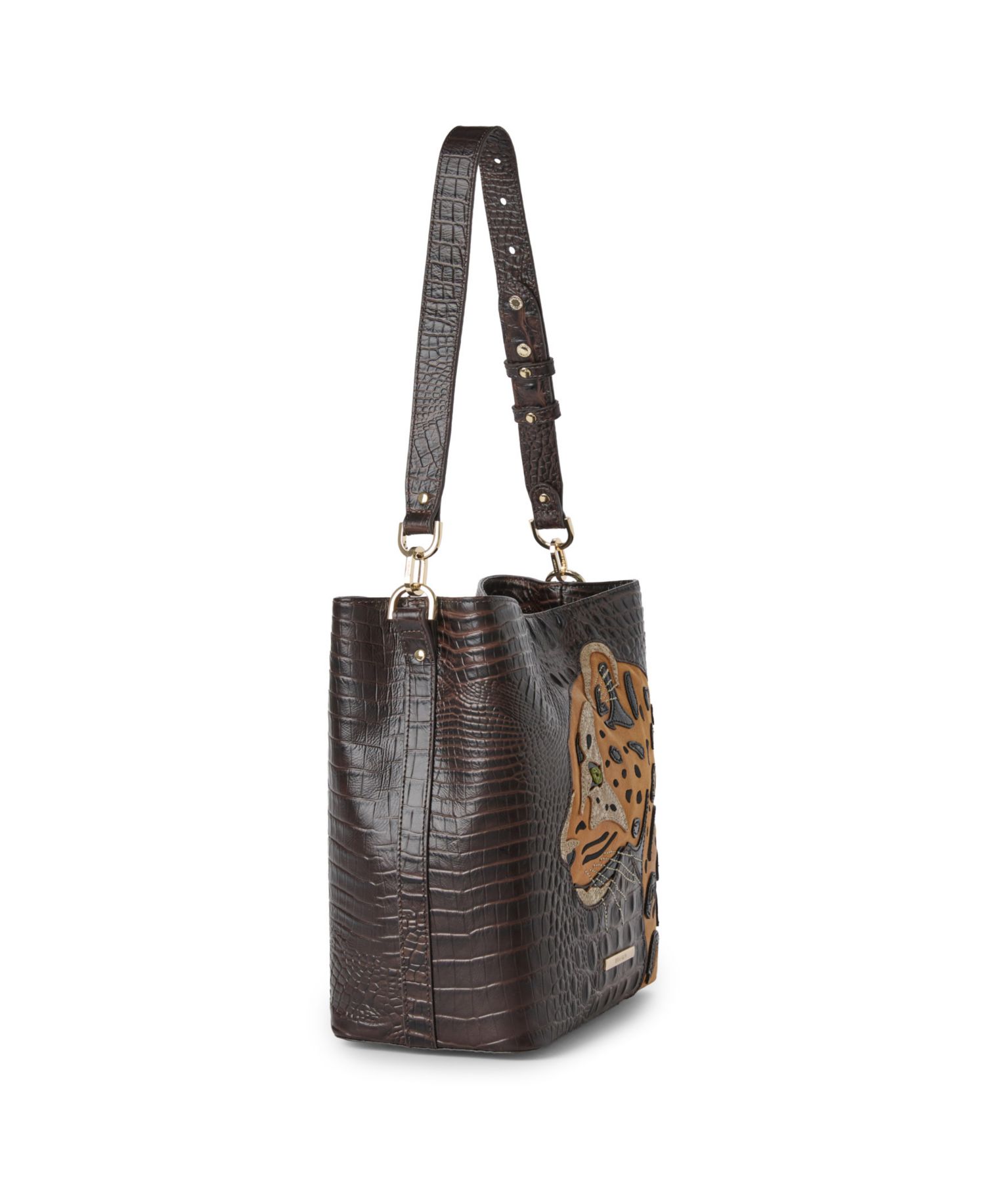 Celina Shadow Small Leather Bucket Bag