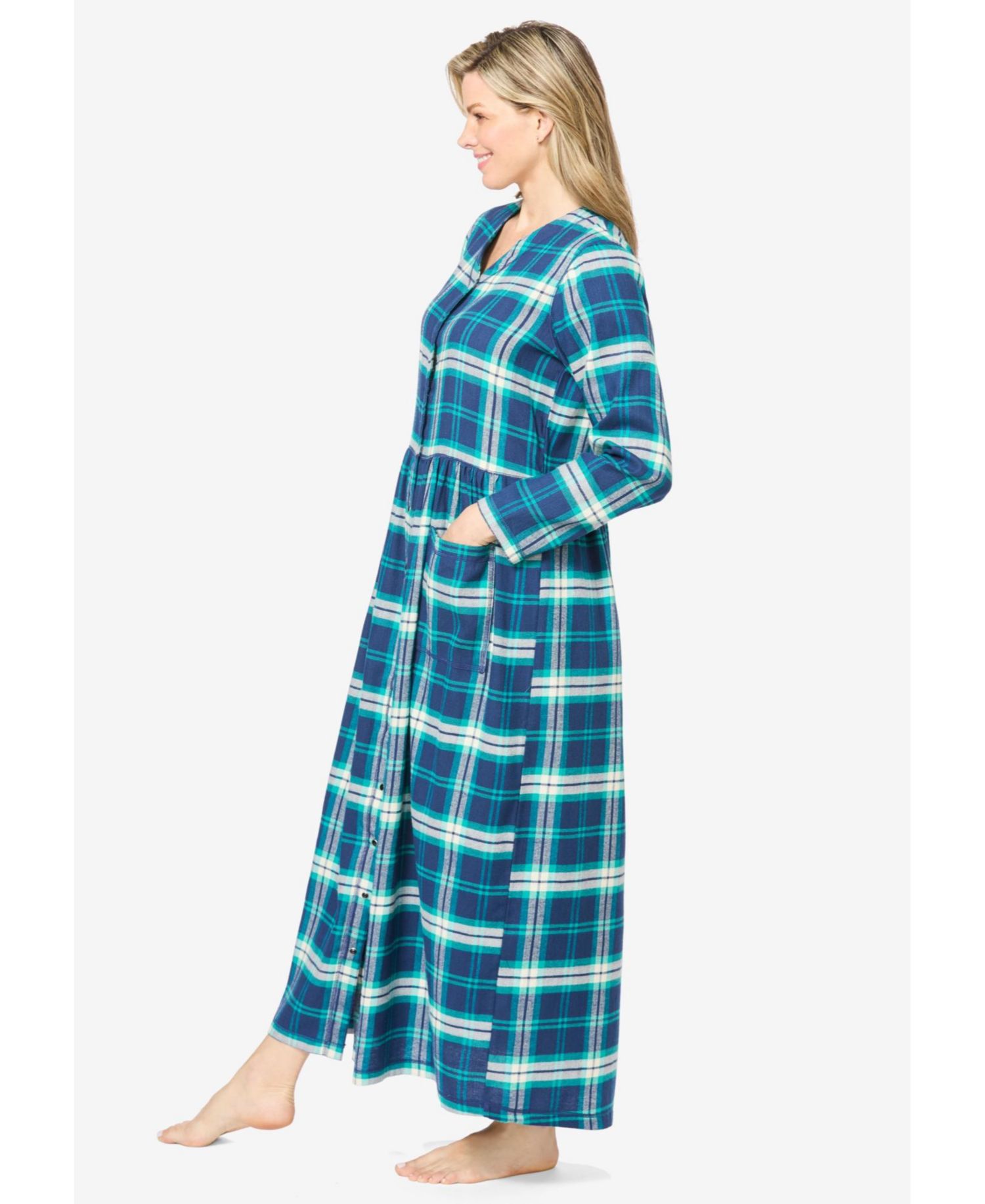 Plus Size Only Necessities Flannel Plaid Lounger