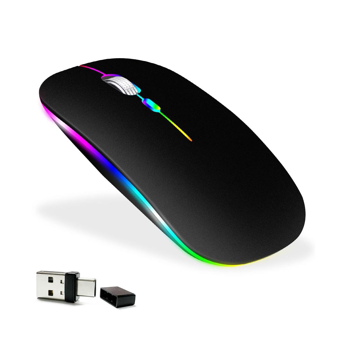 Lofree Wireless Rechargeable Silent Mouse for Pc/Mac - Black