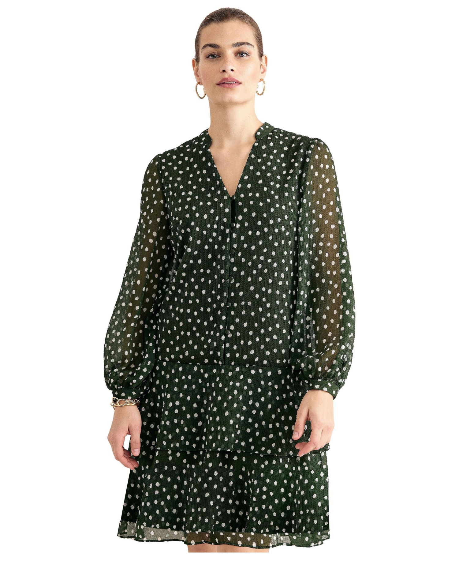 Women's Alma Tiered Ruffle Long-Sleeve Dress