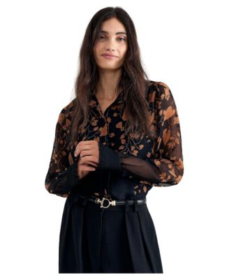 Women's Clenence Floral Sheer Blouse