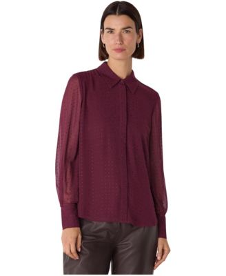 Women's Hot Fix Sheer Embellished Shirt