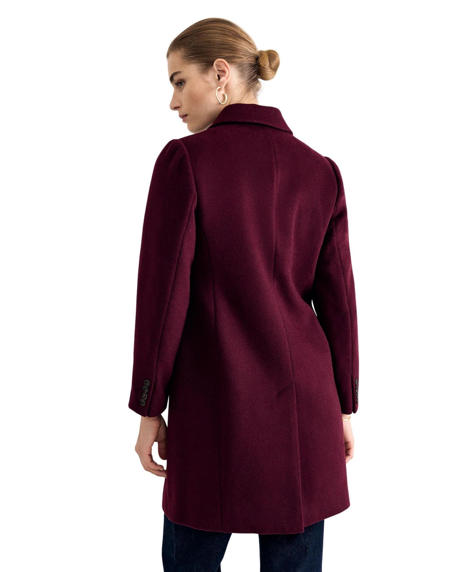 Women's Lydia Wool-Blend Mid-Length Lined Coat
