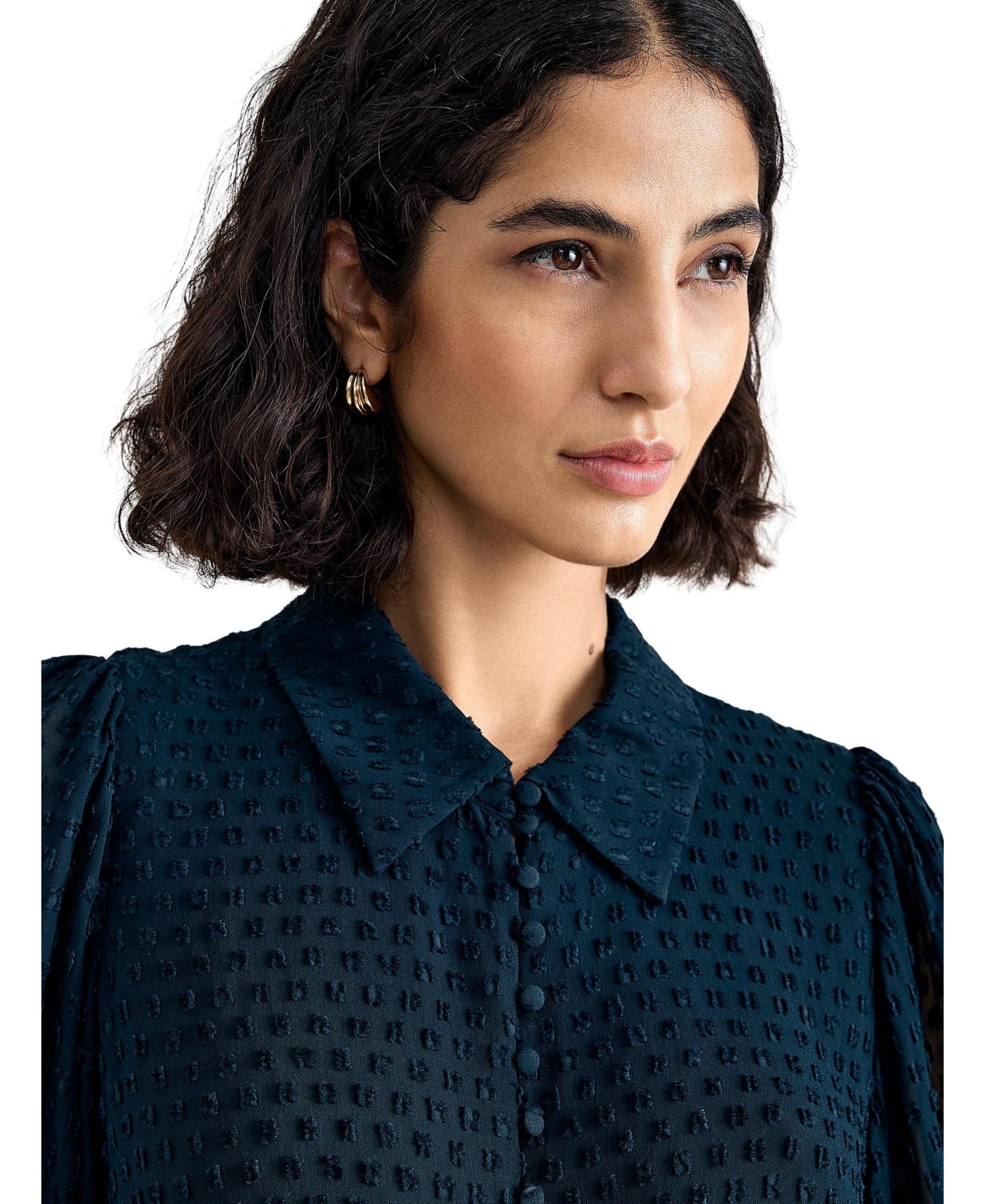 Women's Maeve Textured Belted Midi Shirt Dress