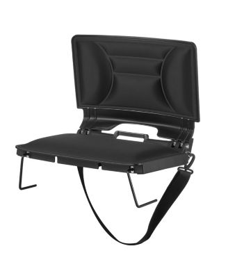 Folding Stadium Seat with Back Support, Cushion, Strap and Cup Holder